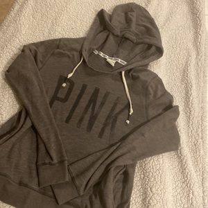 VS PINK Gray Lightweight Hoodie M